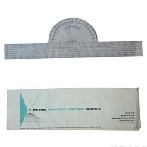VTG‎ 50s Weems Aircraft Plotter Mark II Instructions Navigation Aeronautical